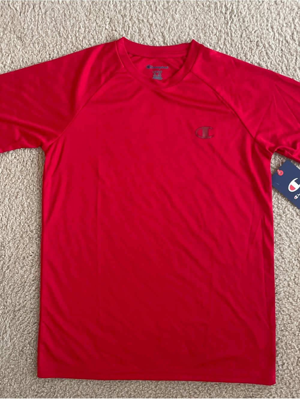 Champion Red Performance Shirt Size L 14/16 NWT kids